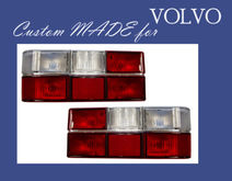 VOLVO 240 1984-1993 TAIL LIGHT TAIL LAMP  SET  CUSTOM  with  Clear turn  Signal Lenses  1372226 CT 1372227 CT 