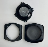 1384636  Volvo 240  HT-204 HT-205 front speakers set  of 2 with tweeters 4 ohm 20Watt  including mounting brackets and covers  black 