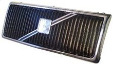  Volvo 240, Grille assembly Black with Chrome molding no crossbar or emblem 1312656