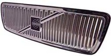 Volvo S70, V70, C70, Grille assembly Chrome with Chrome molding and no crossbar or emblem fits 9127580