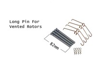 Front brake pad mounting installation Hardware Kit fits VOLVO car model 240 1228810 Long Pin Kit, 272691-L, for vented rotors.