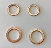 1389562WK Volvo 240, 260, 740, 760, 780, 940, 960, S90, Fuel Filter Washer Kit set of 4 brass washers