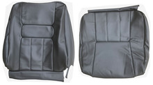 Volvo 940 960  front seat cover dark gray / off black leather upholstery set Interior Color Code 6610 4914 4917 6910 5819 5915 5917