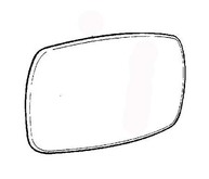 1325942,  Volvo 240, 244,245 ,DL GL  Side View Mirror Glass lens ONLY wide angle with heating element  passengers RH