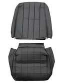 Volvo 240 245 265 seat cover upholstery 4 line black vinyl 1388865, 1388851 Interior Color Code 5146, 1410