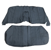 Volvo 240 244 DL GL Sedan black leather seat cover set  complete.Perforated center sections.4 line Interior Color Code 5146, 1410