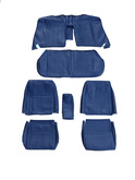 Volvo 240  245  DL GL STATION WAGON COMBI  Complete interior Seat Cover Set 4 Line Blue Color LEATHER  with perforated center sections Code 5147,1430   1388848WSK