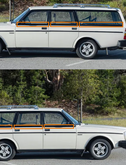 Volvo 240 245 station  wagon Black Exterior Vinyl Stripe kit door and window Trim 