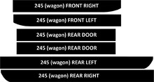 Volvo 240 245 station  wagon Black Exterior Vinyl Stripe kit door and window Trim 