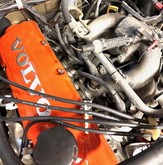 Vacuum port check valve extension hose with clamps. fits Volvo 240, 700, 900